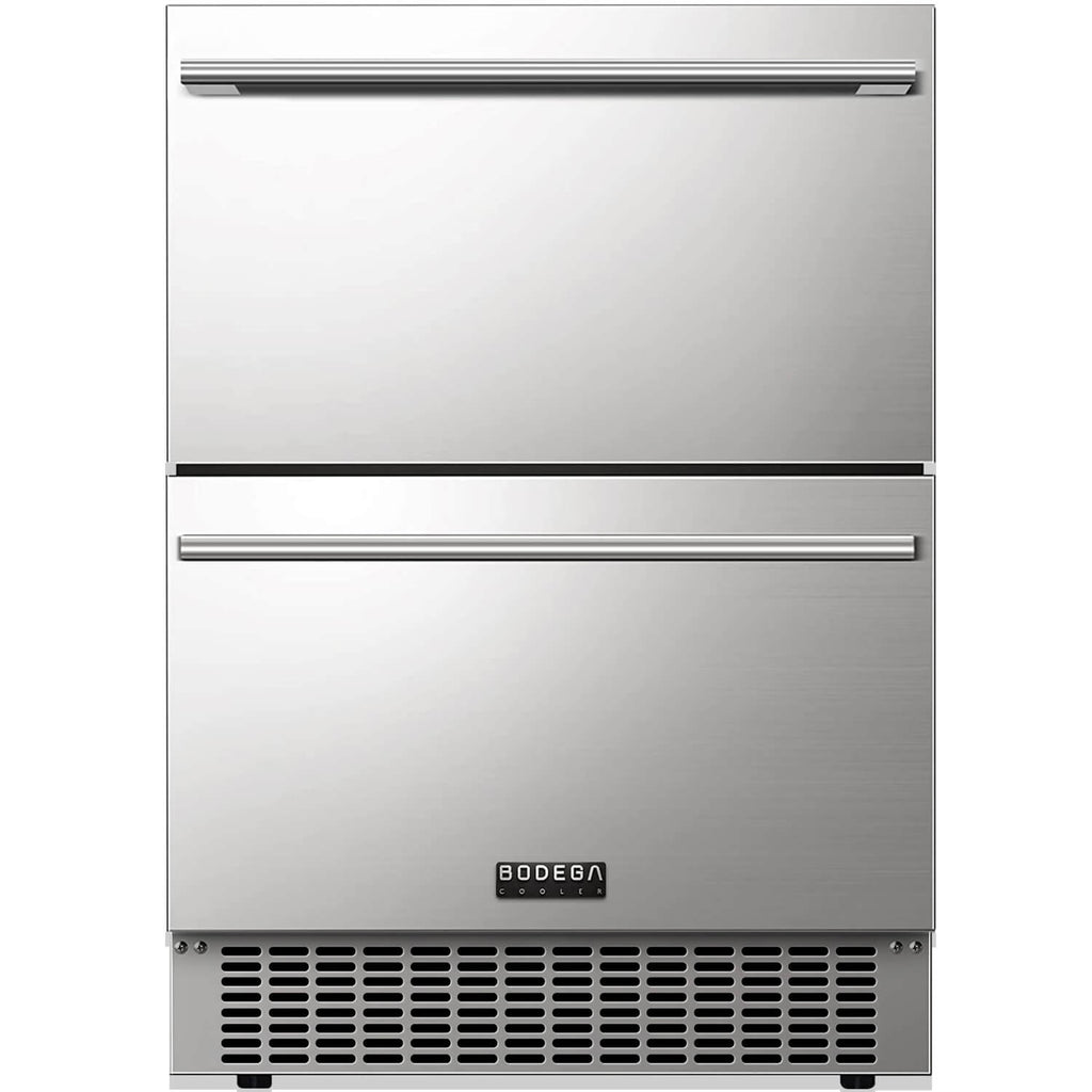 BODEGACOOLER 24 Inch Outdoor Drawer Beverage Refrigerator 149 Cans