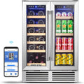 BODEGAcooler 24" Wine and Beverage Cooler Dual Zone 19 Bottles and 57 Cans