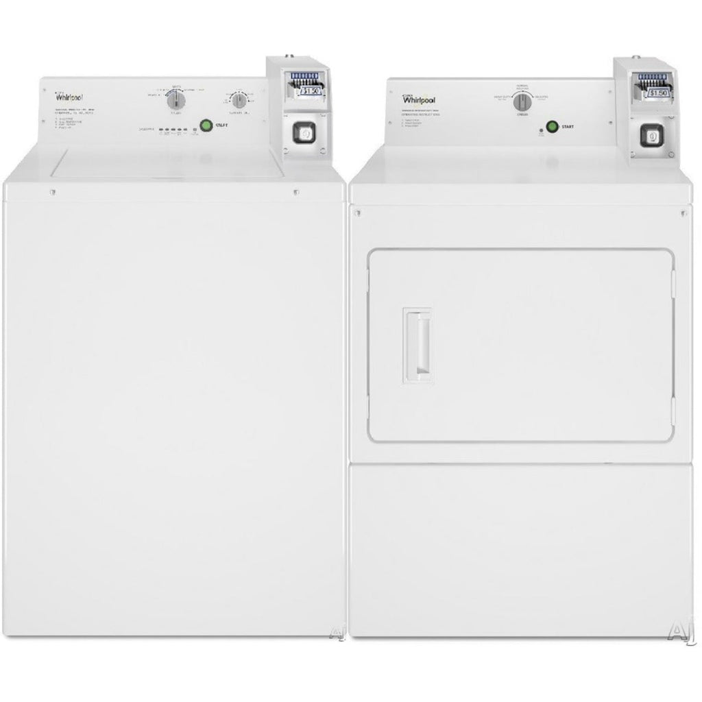 Whirlpool 27 Inch Top Load Commercial Washer & Whirlpool 27 Inch Top Load Commercial Gas Dryer - CAE2745FQ