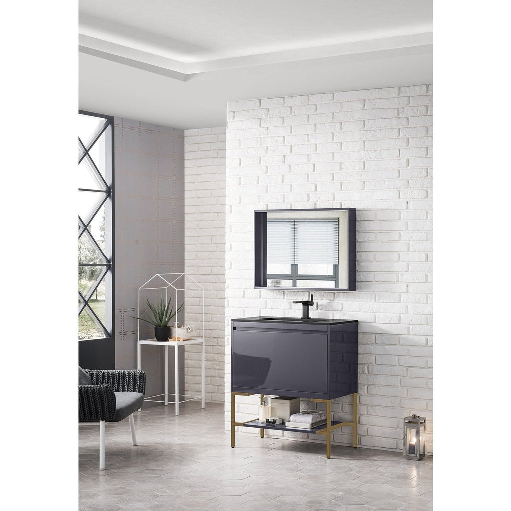 James Martin Vanities Milan 31.5" Single Vanity Cabinet - 801V31.5GWRGDCHB