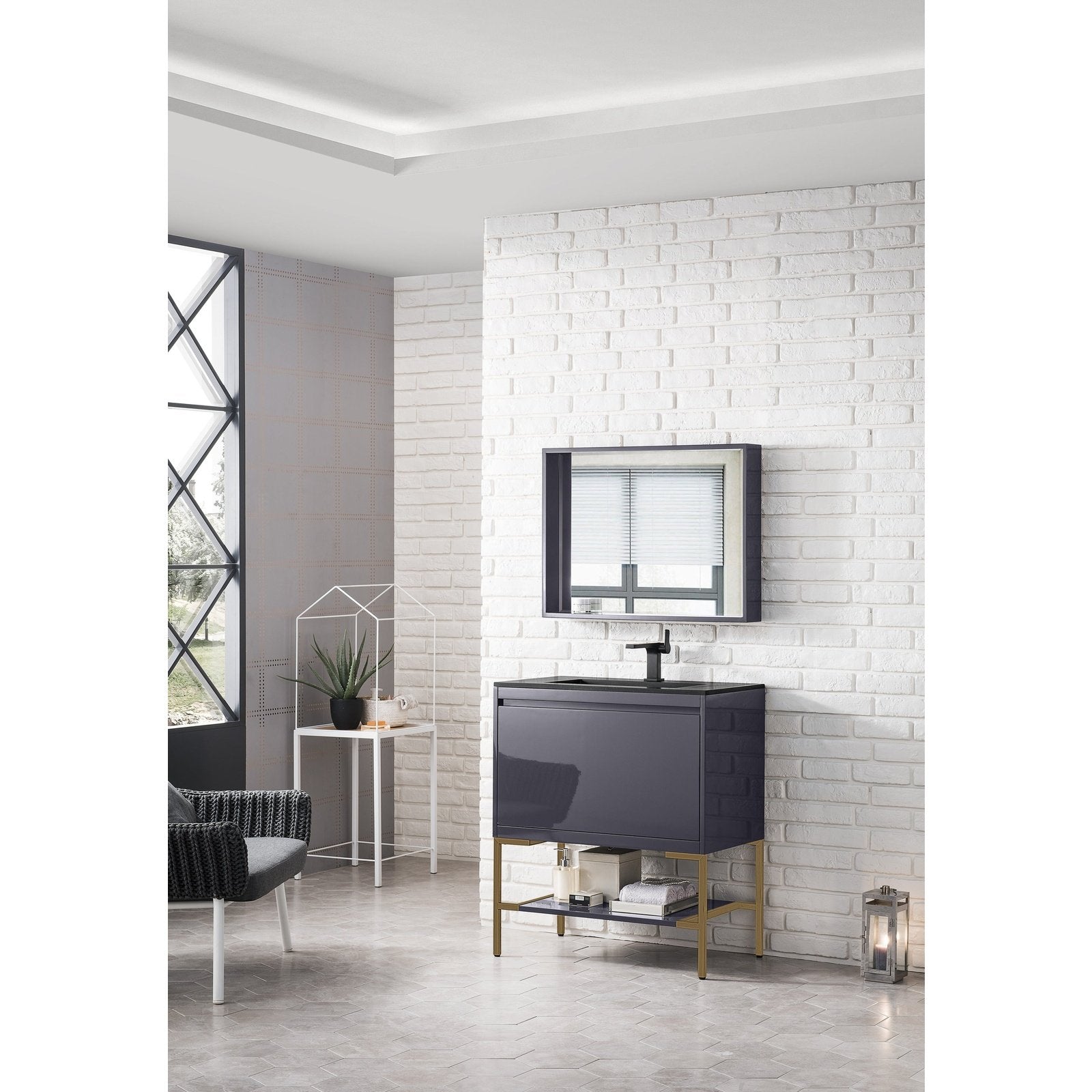 James Martin Vanities Milan 31.5" Single Vanity Cabinet - 801V31.5GWRGDCHB