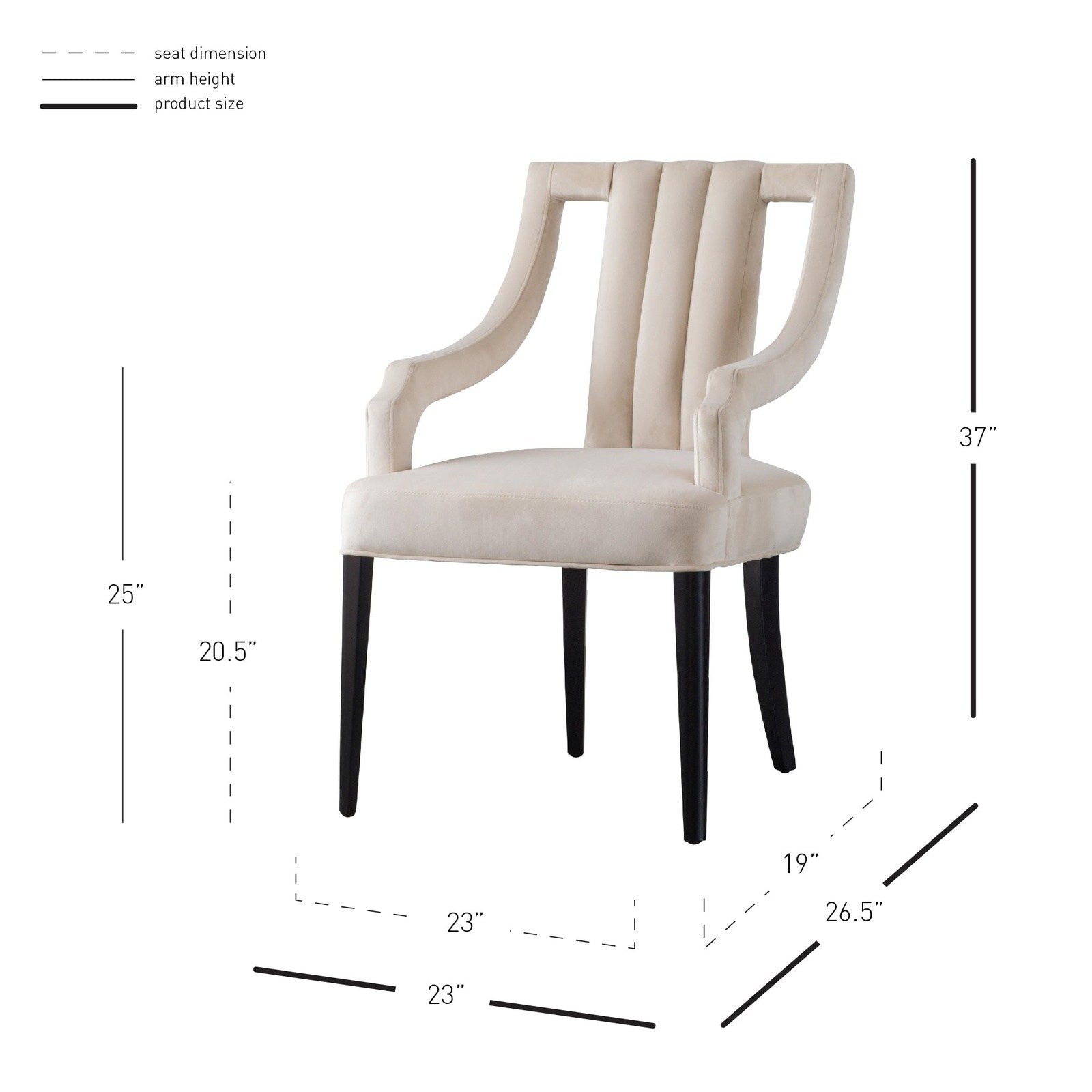 New Pacific Direct Viola Velvet Fabric Klismos Chair 9900033-332
