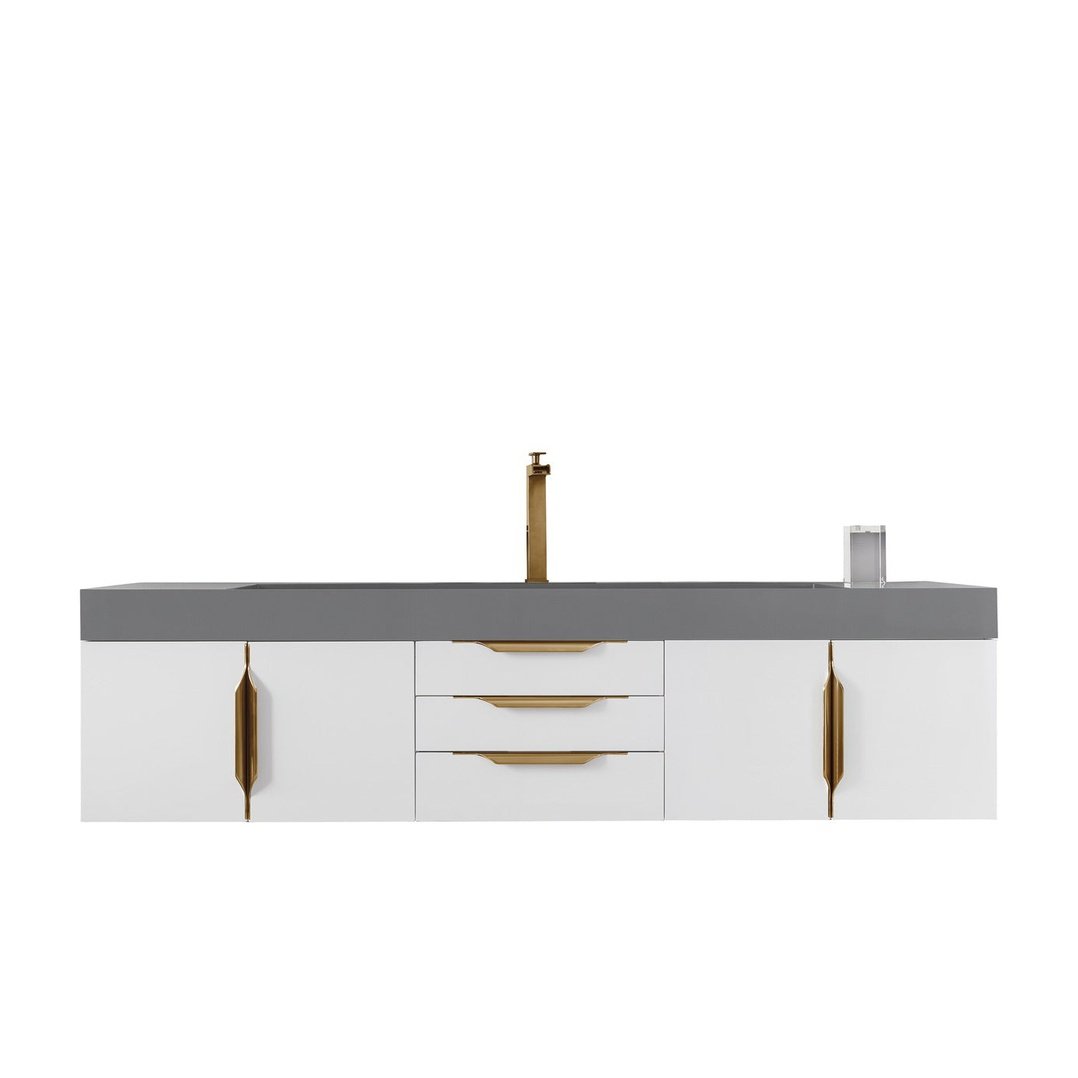 James Martin Vanities Mercer Island 72" Single Vanity - 389-V72S-AGR-G-DGG