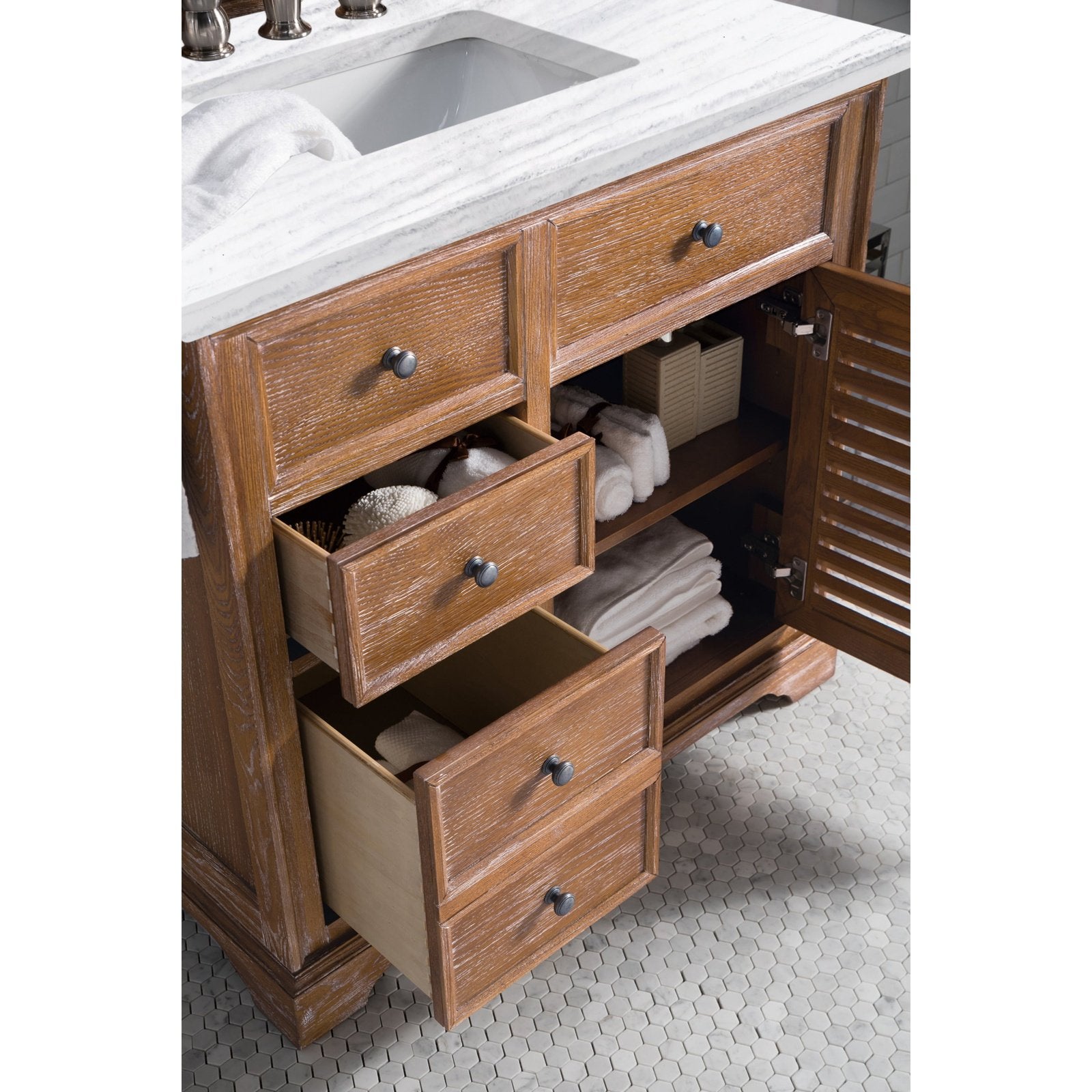 James Martin Vanities Savannah 36" Driftwood Single Vanity - 238-104-5511-3AF