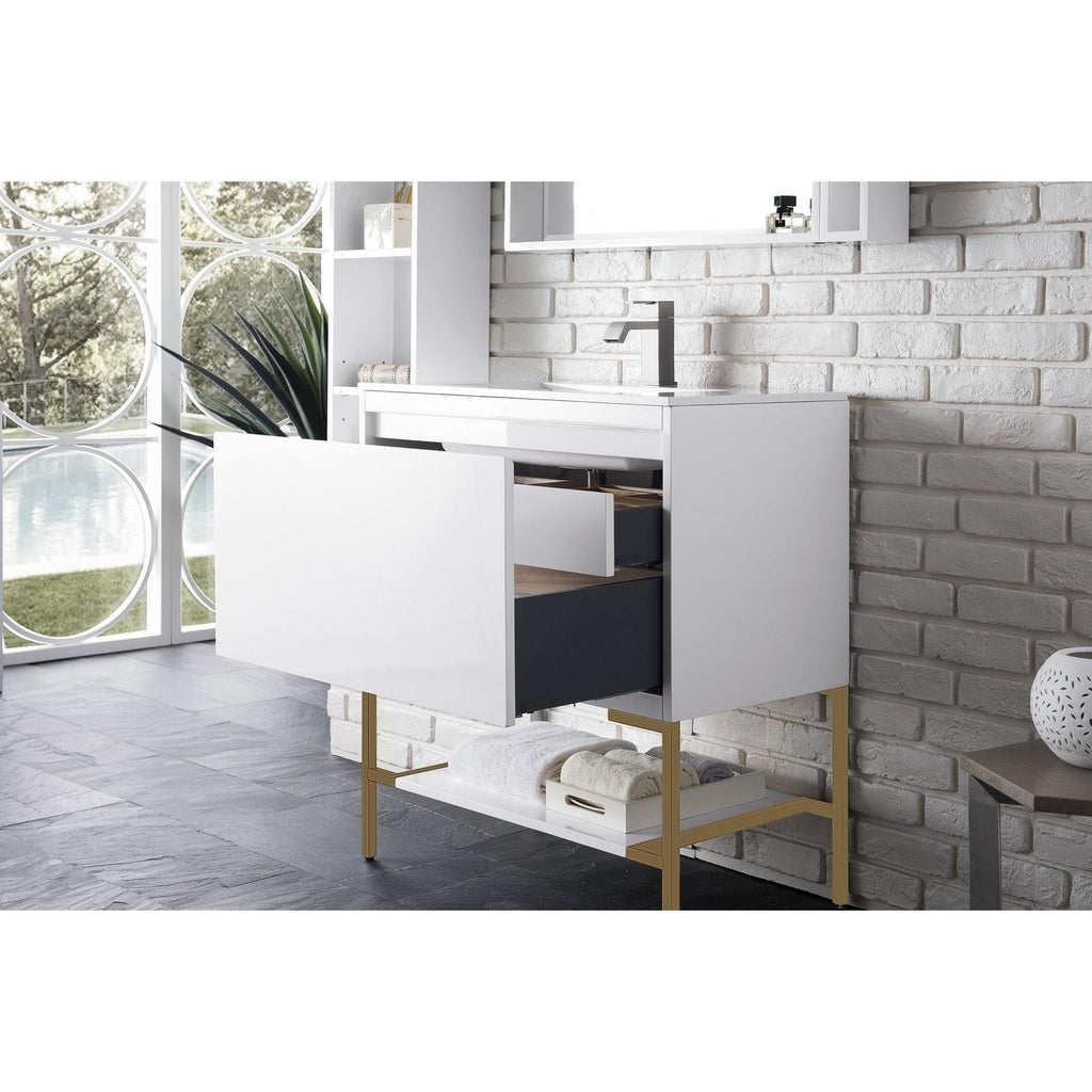 James Martin Vanities Milan 31.5" Single Vanity Cabinet - 801V31.5GWRGDCHB