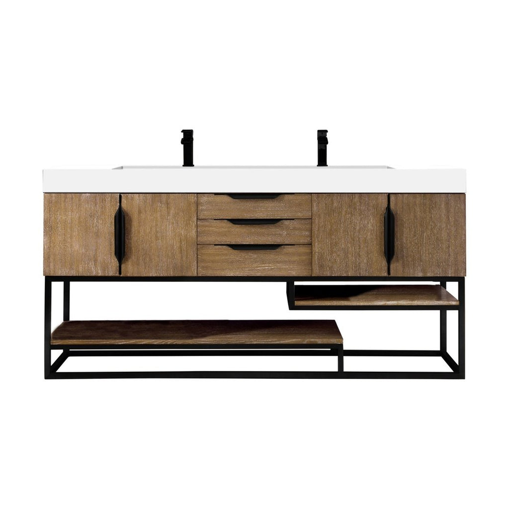 James Martin Vanities Columbia 72" Double Vanity - 388-V72D-AGR-MB-DGG