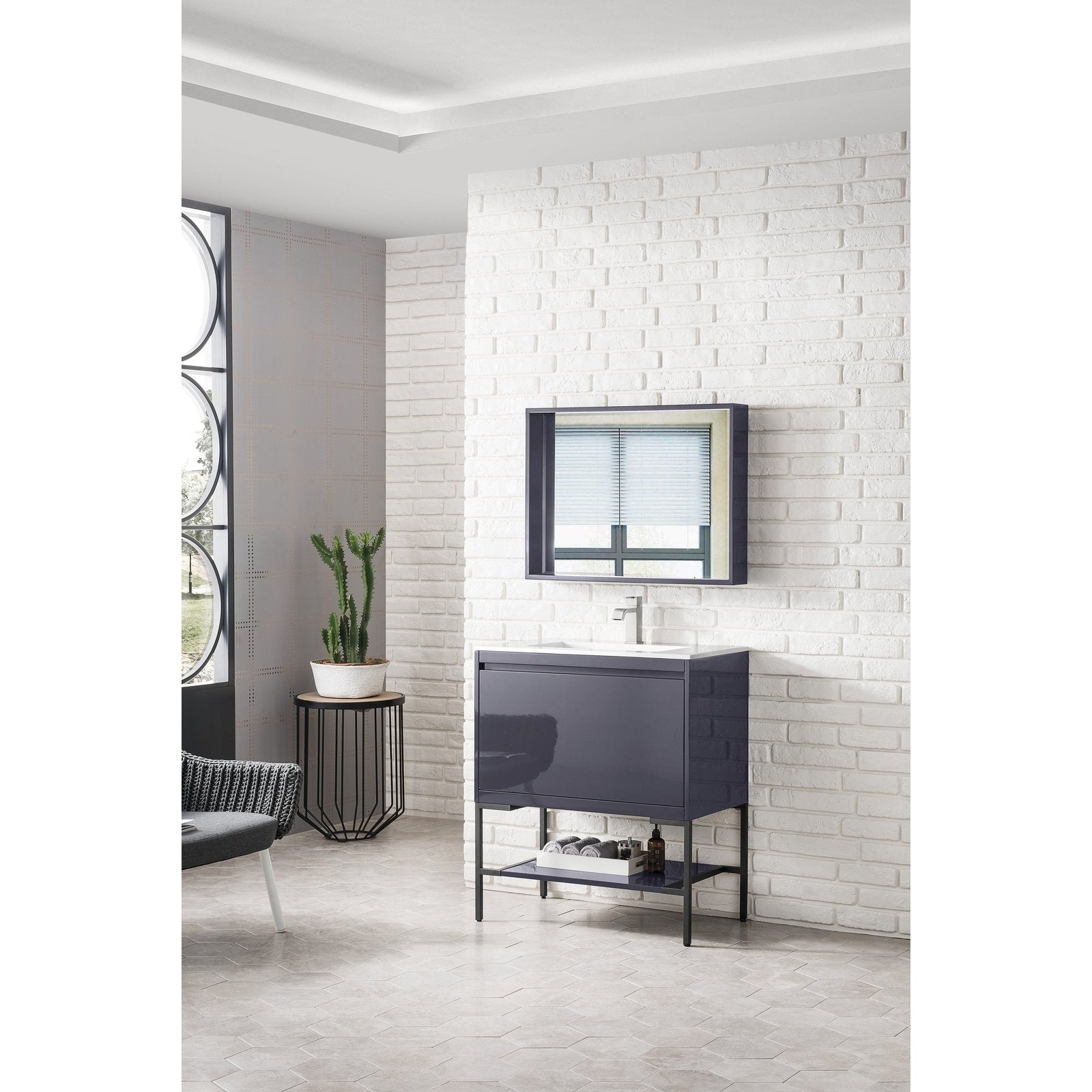 James Martin Vanities Milan 31.5" Single Vanity Cabinet - 801V31.5GWRGDCHB