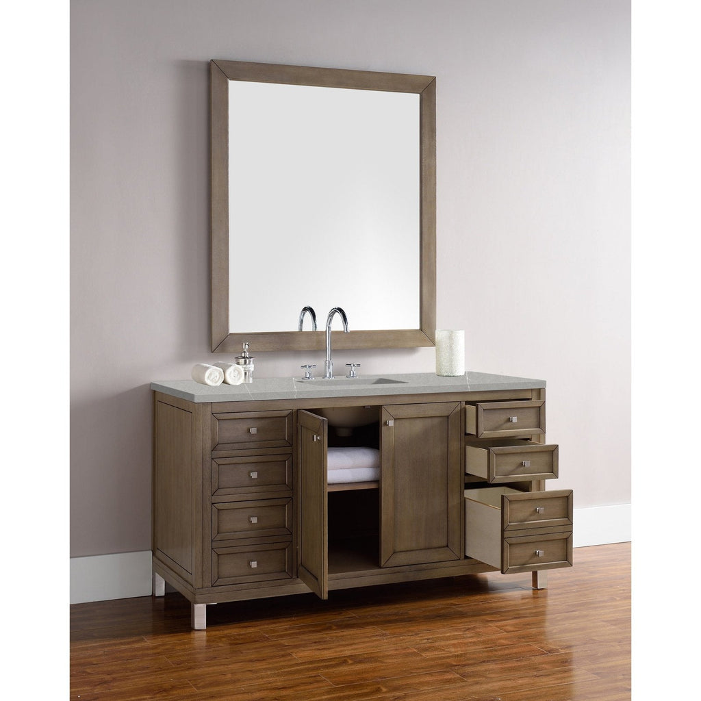 James Martin Vanities Chicago 60" Single Vanity - 305-V60S-WWW-3AF