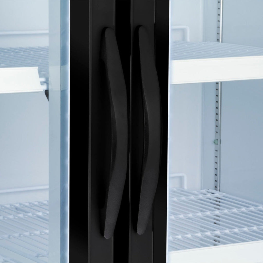Maxx Cold V-Series Double Glass Door Merchandiser Freezer, in Black - MVMF48B