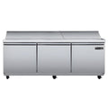 Maxx Cold V-Series 3 Door Refrigerated Mega Top Sandwich and Salad Prep Station, in Stainless Steel - MVR72MHC