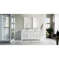James Martin Vanities Savannah 72" Bright White Double Vanity - 238-104-V72-BW-3AF