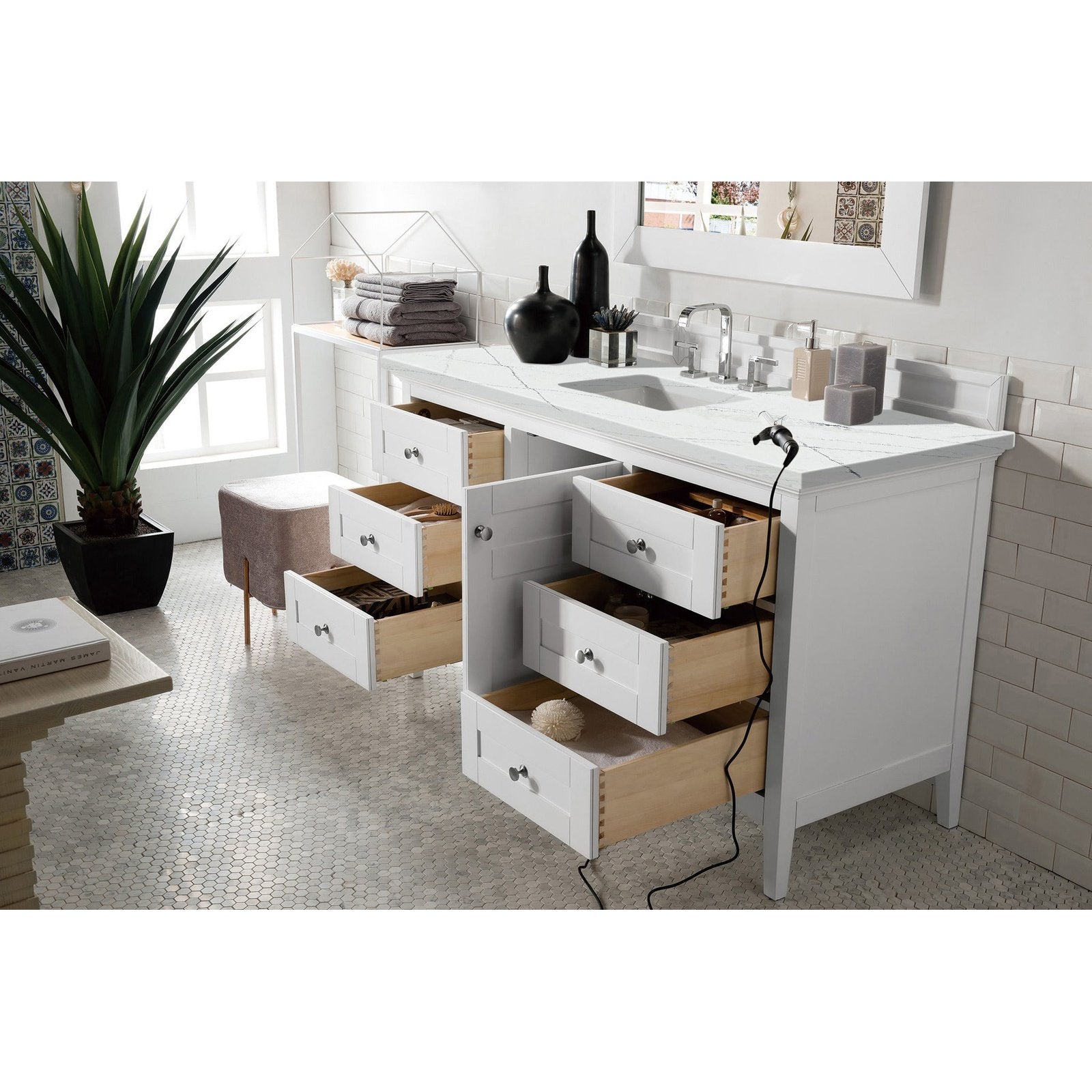 James Martin Vanities Palisades 60" Single Vanity - 527-V60S-BW-3AF
