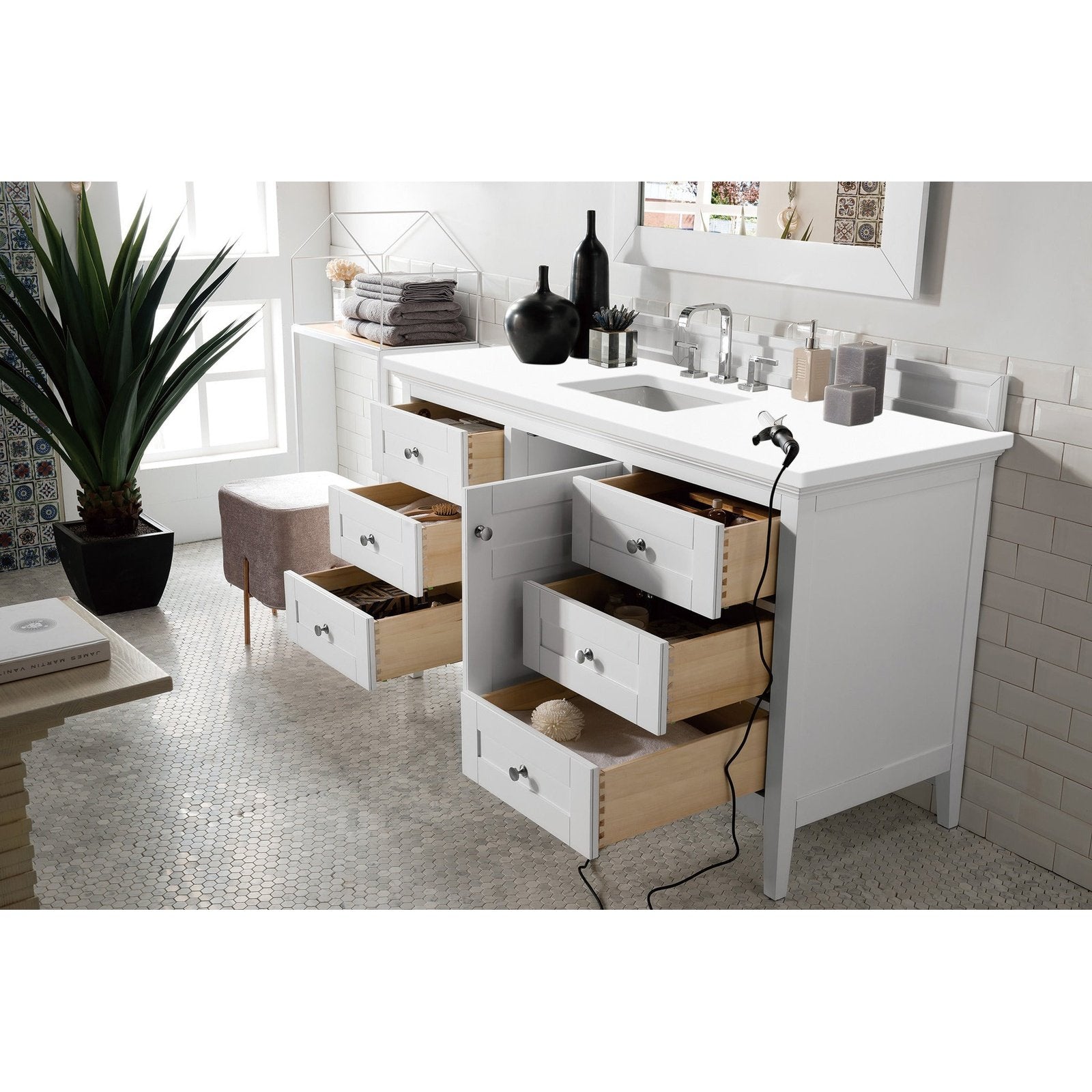 James Martin Vanities Palisades 60" Single Vanity - 527-V60S-BW-3AF