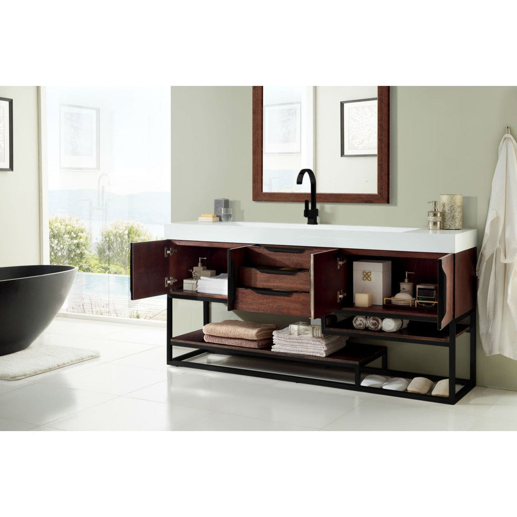 James Martin Vanities Columbia 72" Single Vanity - 388-V72S-AGR-MB-DGG